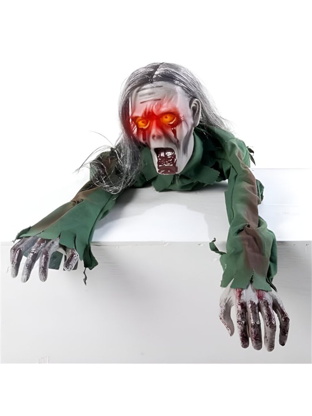 Halloween Scary Yard Decorations, Electric Crawling Ghost Long Hair Horror